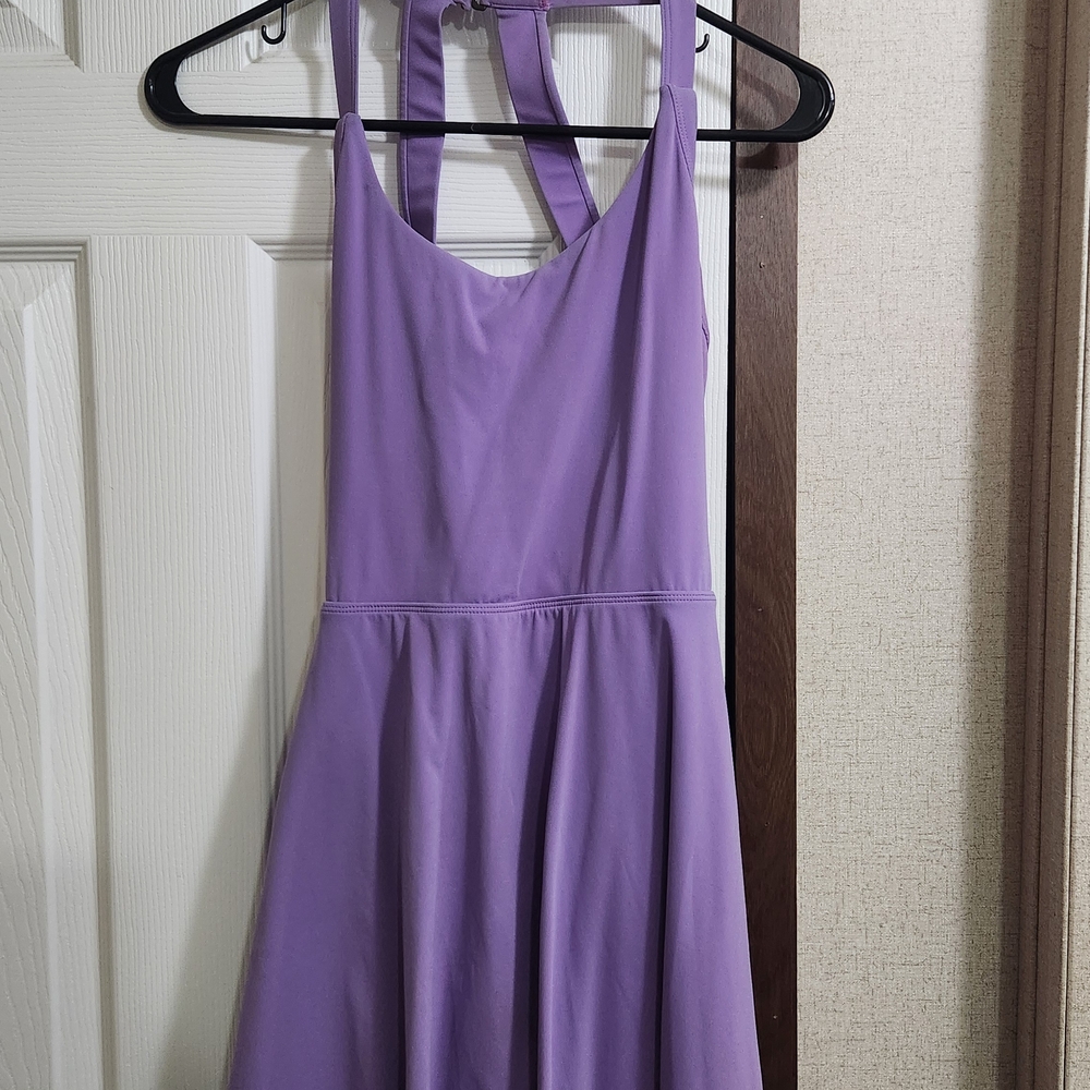 HALARA Lavender Crossback Skater Dress